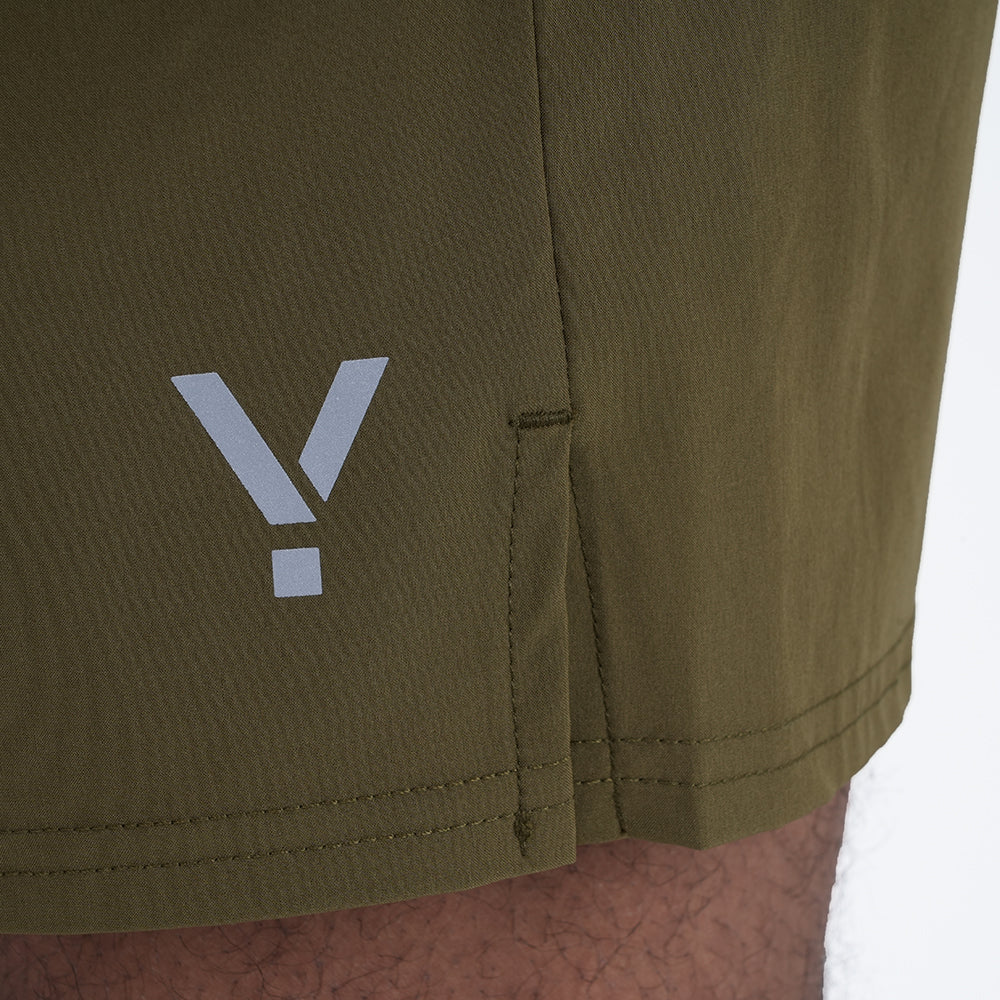 Mens Skua 5 Inch Core Running Shorts (Khaki)