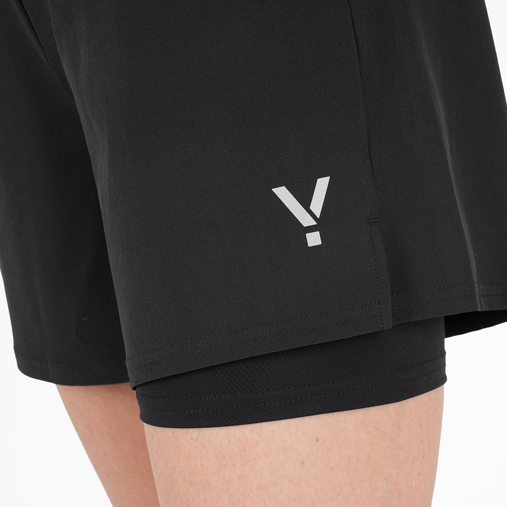 Womens Skua 5 Inch Core 2-In-1 Running Shorts (Black)