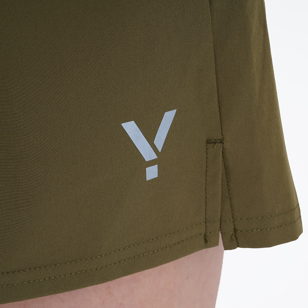 Womens Skua 5 Inch Core Running Shorts (Khaki)