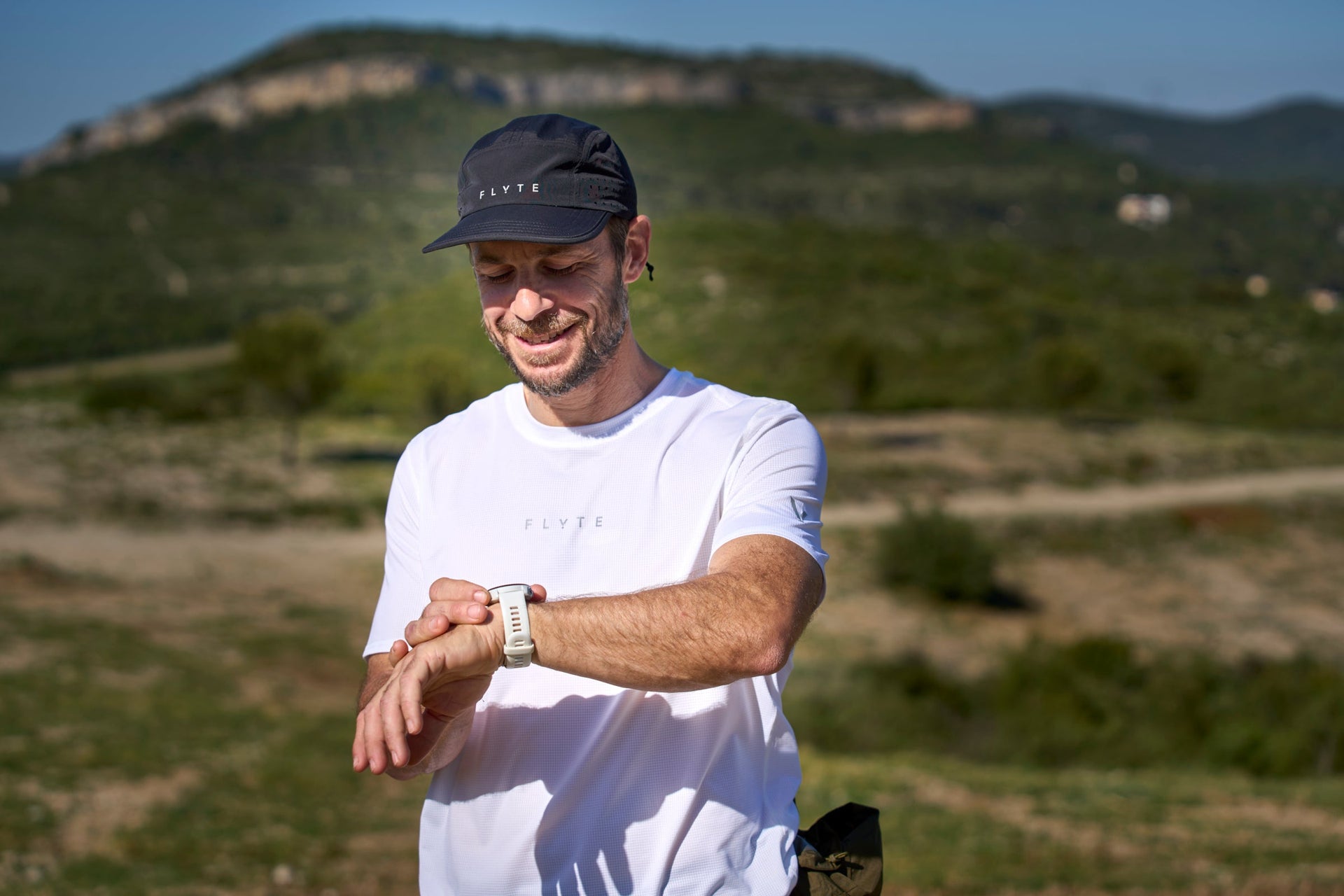 Runner wearing a cap