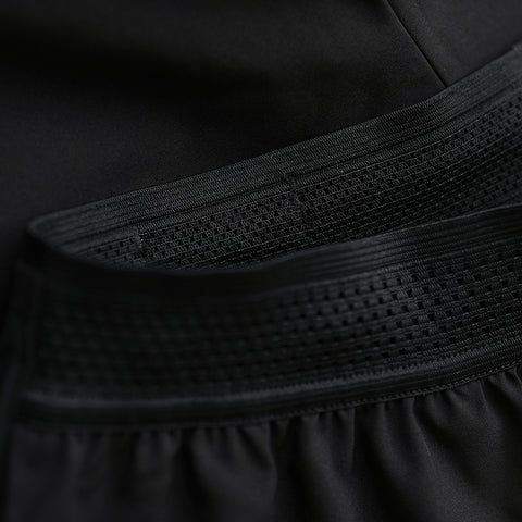 Mens Tern 2-In-1 Trail Shorts (Black)