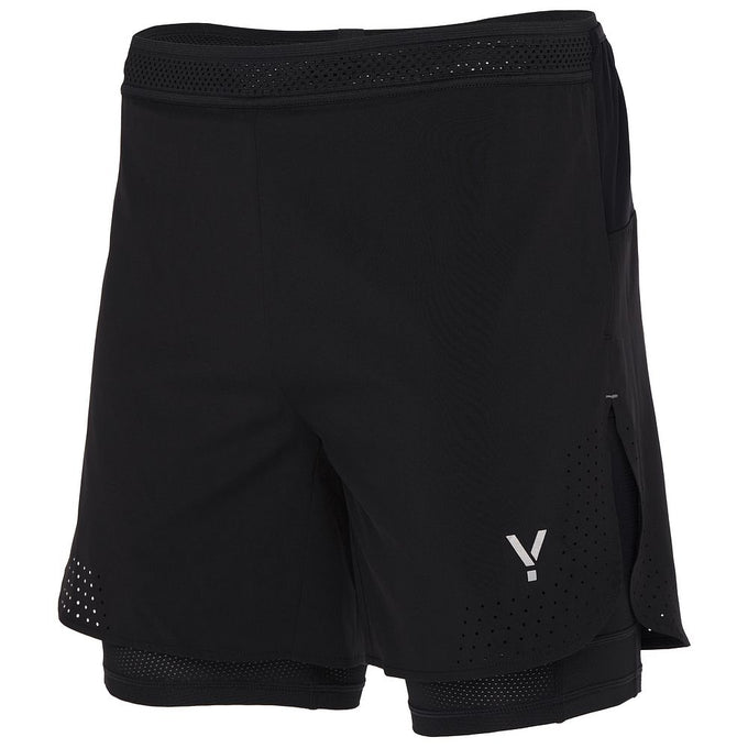 Mens Tern 2-In-1 Trail Shorts (Black) #contain