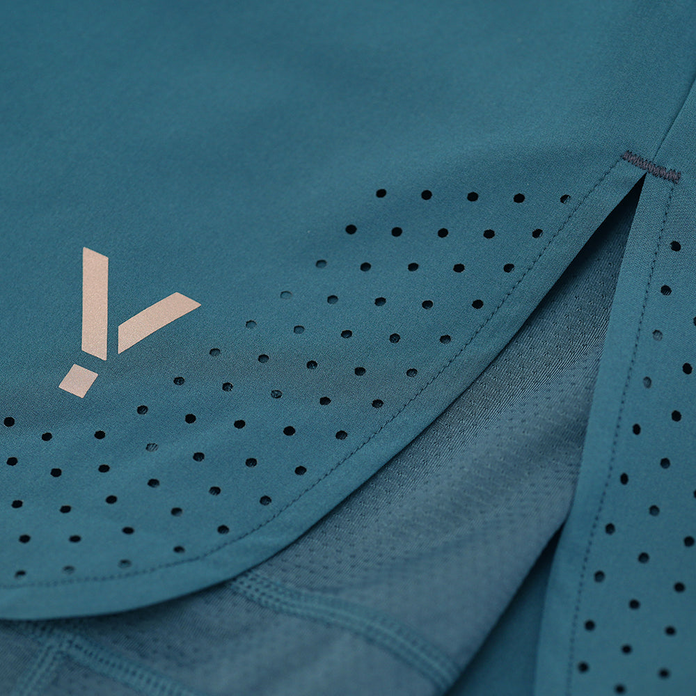 Mens Tern 2-In-1 Trail Shorts (Petrol)