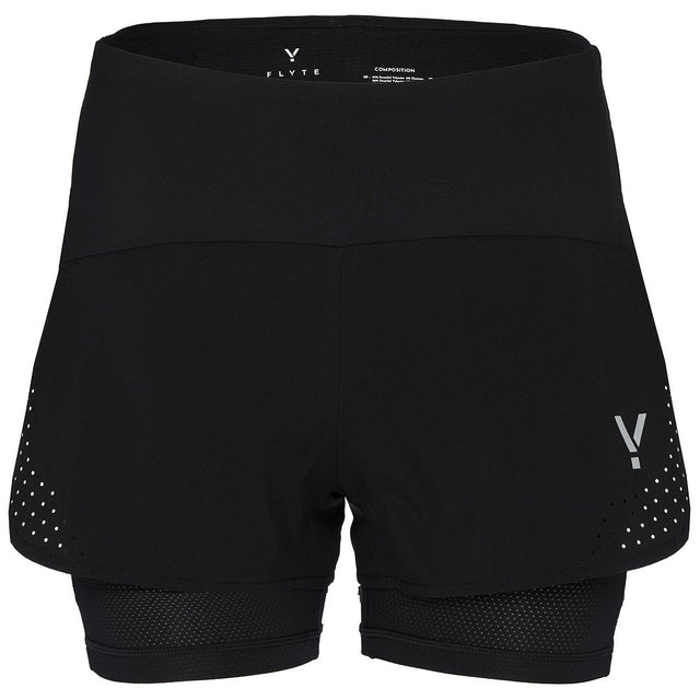 Womens Tern 2-In-1 Trail Shorts (Black) #contain