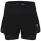 Womens Tern 2-In-1 Trail Shorts (Black) #contain