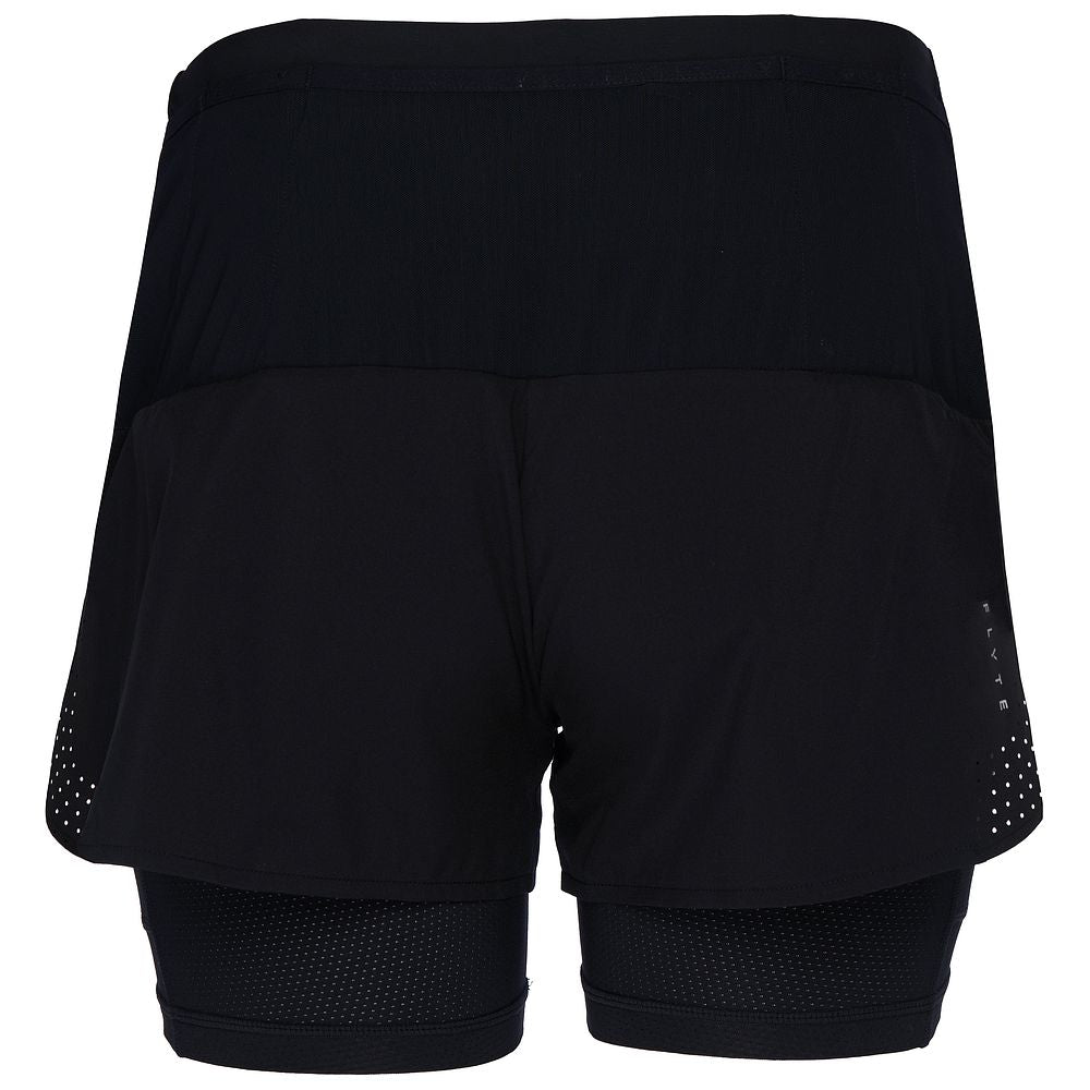 Womens Tern 2-In-1 Trail Shorts (Black) #contain