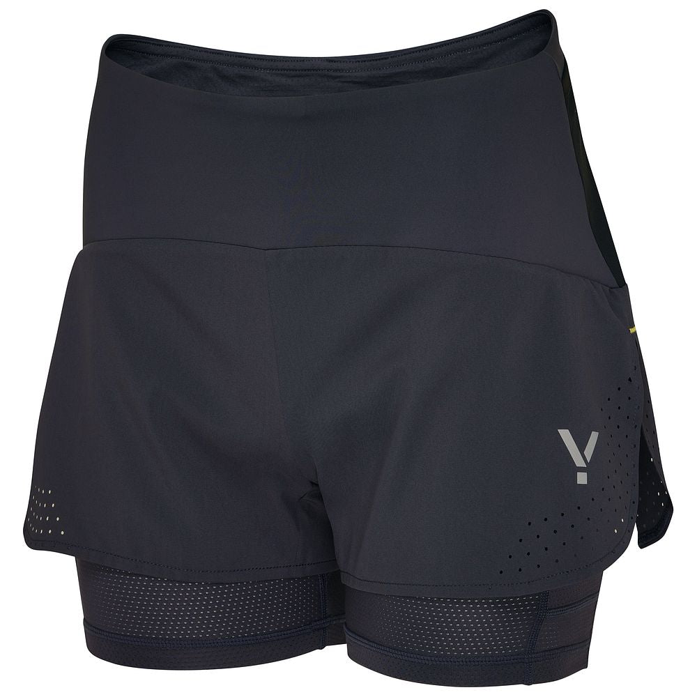 Womens Tern 2-In-1 Trail Shorts (Graphite) #contain