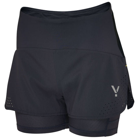 Womens Tern 2-In-1 Trail Shorts (Graphite) #contain