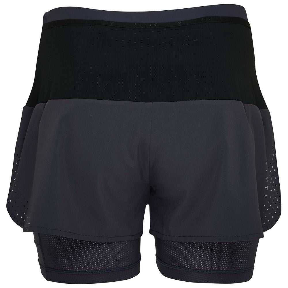 Womens Tern 2-In-1 Trail Shorts (Graphite) #contain