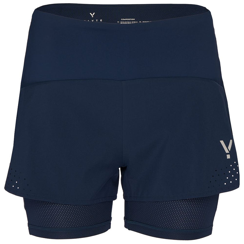 Womens Tern 2-In-1 Trail Shorts (Navy) #contain
