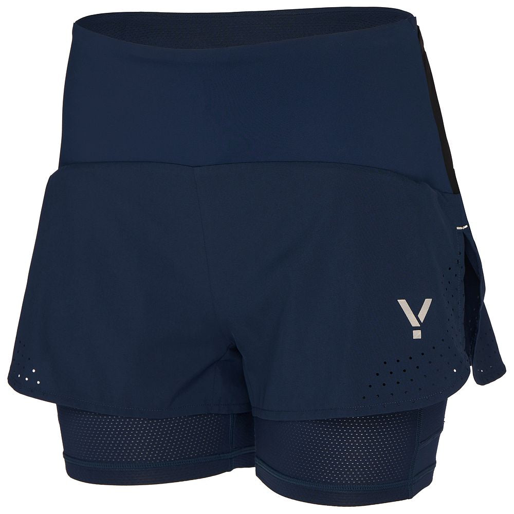 Womens Tern 2-In-1 Trail Shorts (Navy) #contain