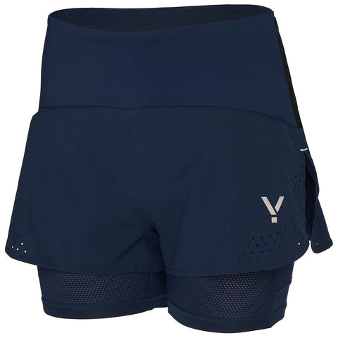Womens Tern 2-In-1 Trail Shorts (Navy) #contain