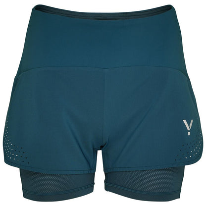 Flyte Womens Tern 2-In-1 Trail Shorts (Petrol)