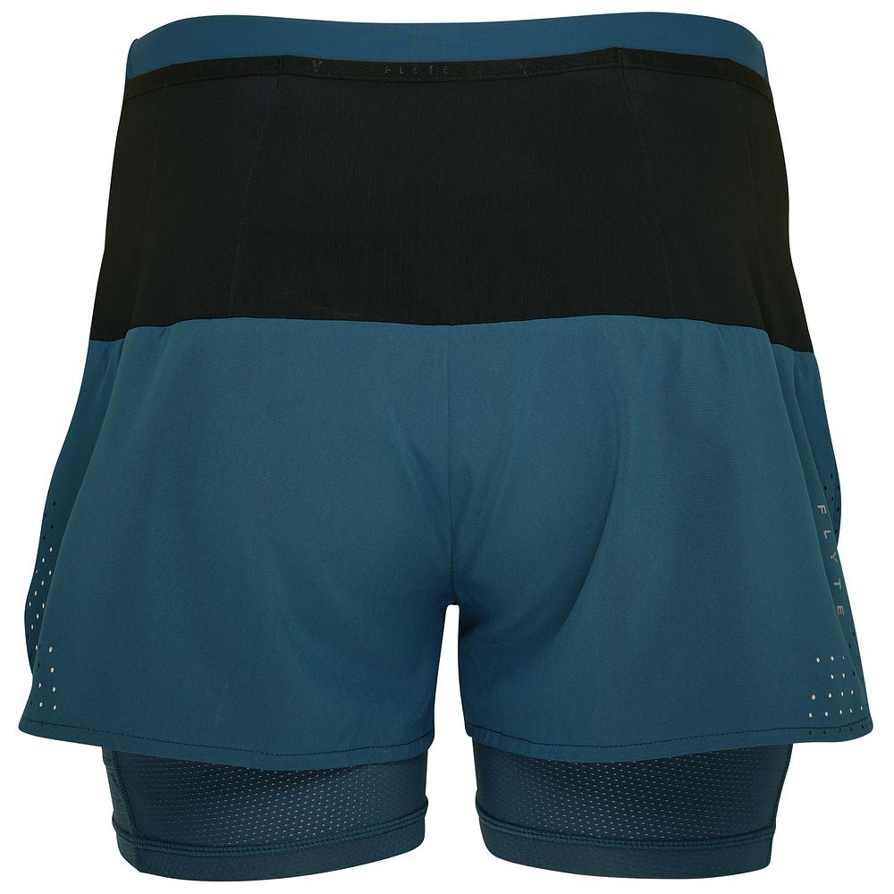 Womens Tern 2-In-1 Trail Shorts (Petrol) #contain