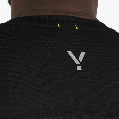 Mens Aeolus Core Long Sleeve Running Tee (Black)
