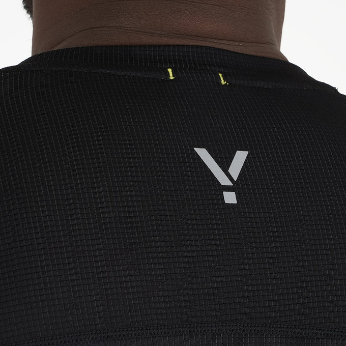 Mens Aeolus Core Long Sleeve Running Tee (Black)
