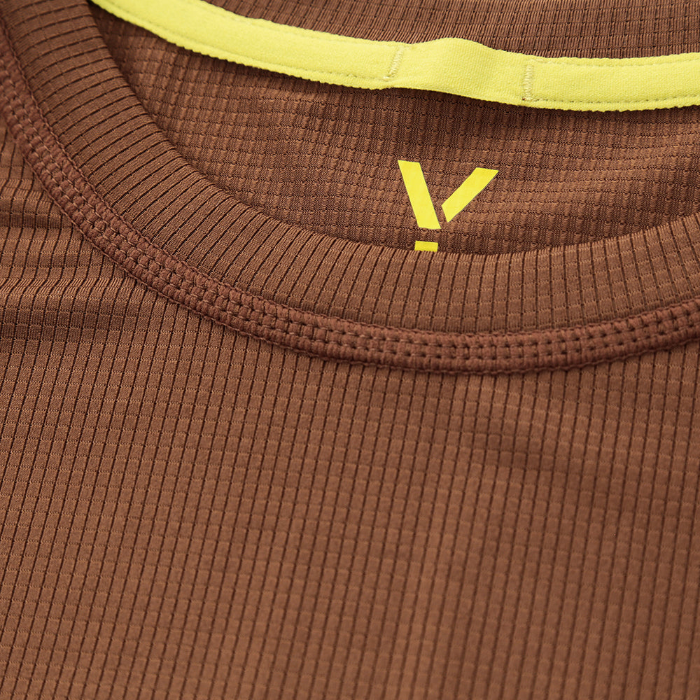 Mens Aeolus Core Long Sleeve Running Tee (Emperador)