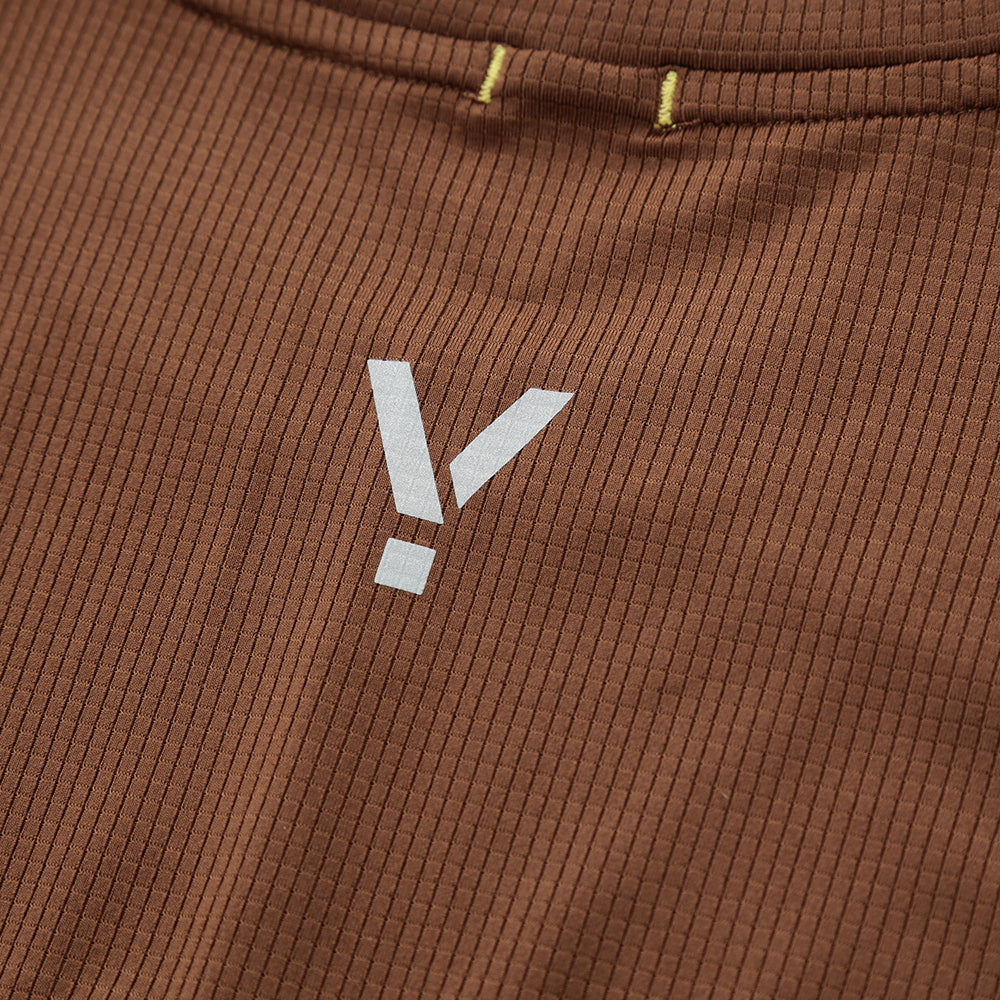 Mens Aeolus Core Long Sleeve Running Tee (Emperador)