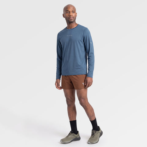 Mens Aeolus Core Long Sleeve Running Tee (Ensign Blue) ✦AI