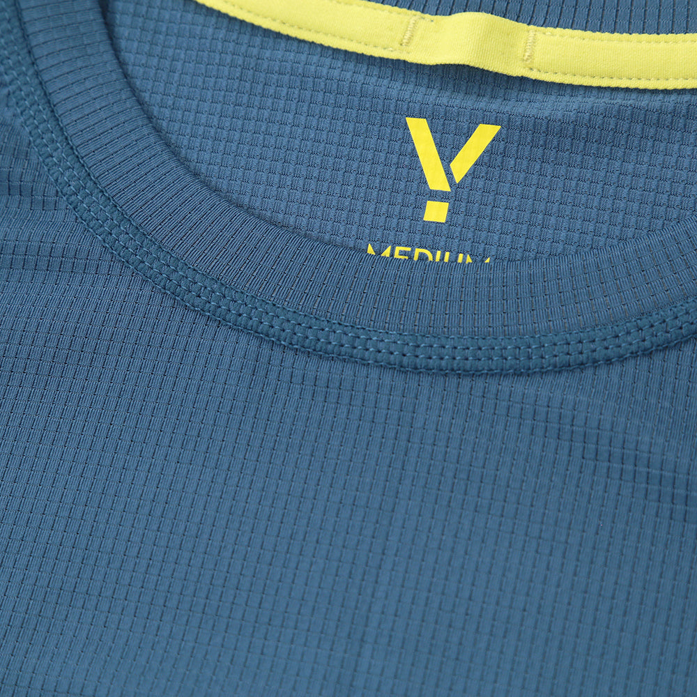 Mens Aeolus Core Long Sleeve Running Tee (Ensign Blue)
