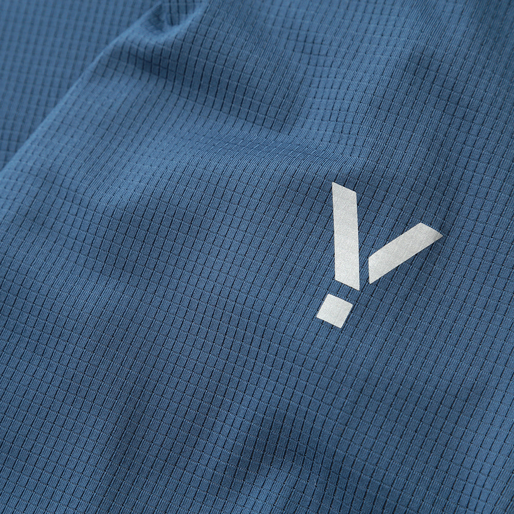 Mens Aeolus Core Long Sleeve Running Tee (Ensign Blue)