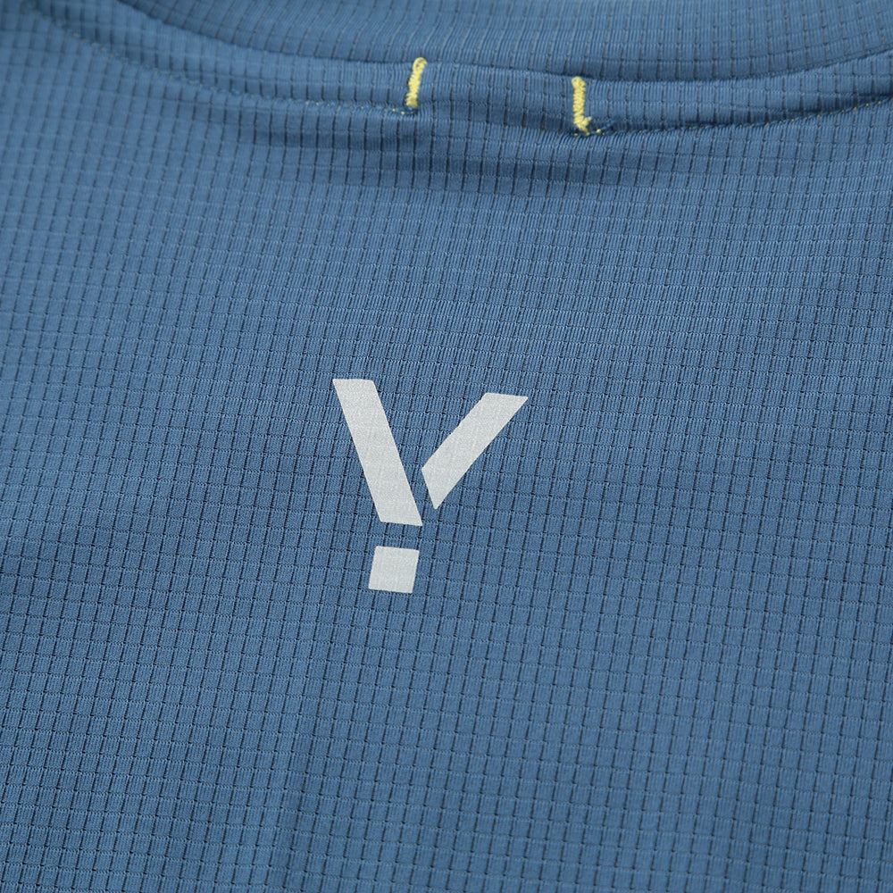 Mens Aeolus Core Long Sleeve Running Tee (Ensign Blue)