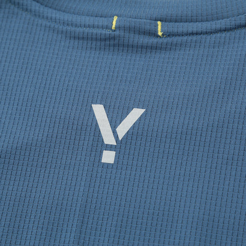 Mens Aeolus Core Long Sleeve Running Tee (Ensign Blue)
