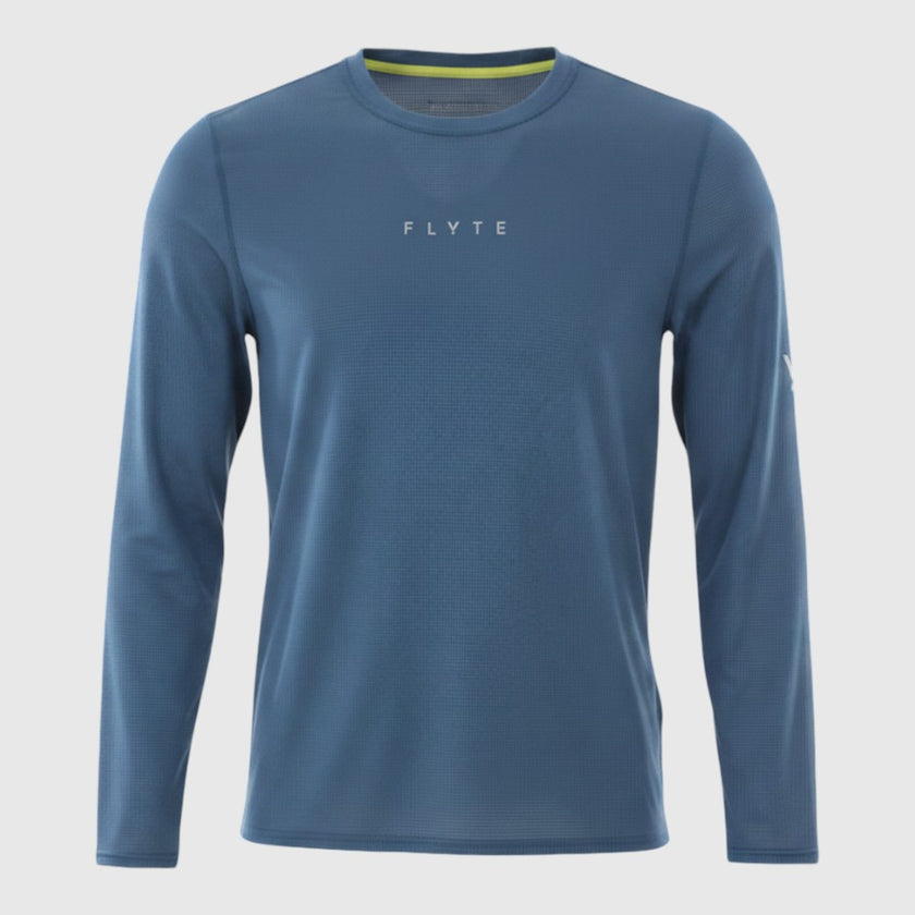 Mens Aeolus Core Long Sleeve Running Tee (Ensign Blue) #contain ✦AI