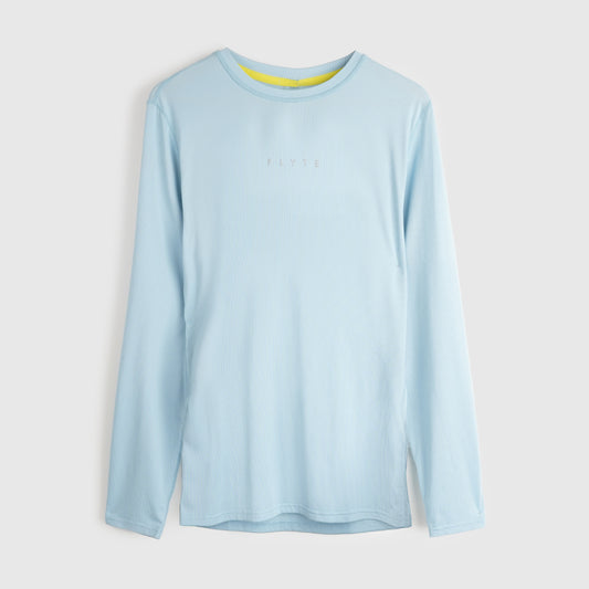 Mens Aeolus Core Long Sleeve Running Tee (Forget Me Not)