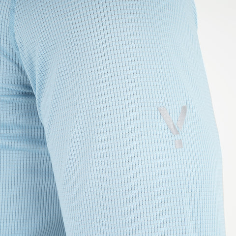 Mens Aeolus Core Long Sleeve Running Tee (Forget Me Not)