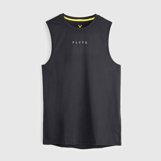 Mens Aeolus Core Running Singlet (Black)