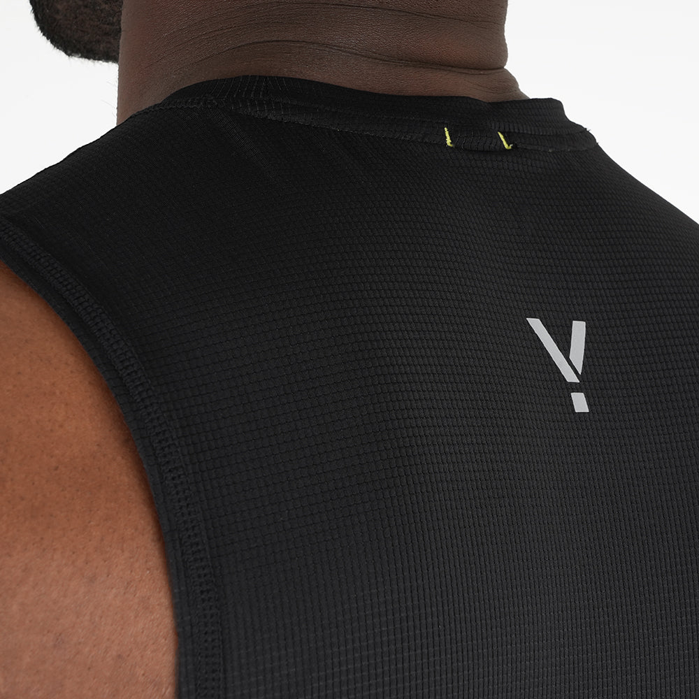 Mens Aeolus Core Running Singlet (Black)