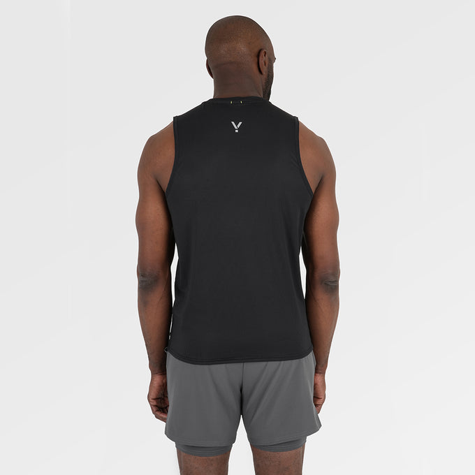 Mens Aeolus Core Running Singlet (Black)