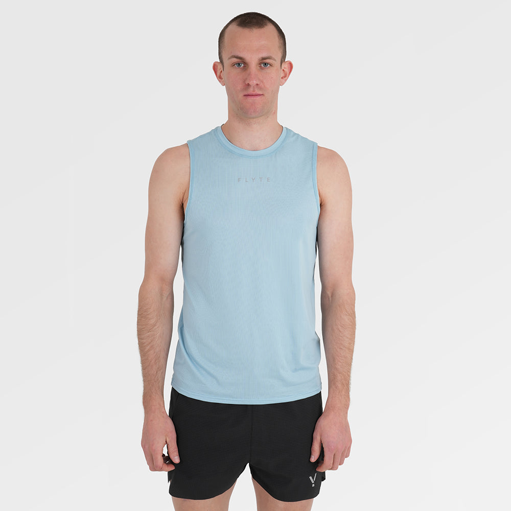Mens Aeolus Core Running Singlet (Forget Me Not)