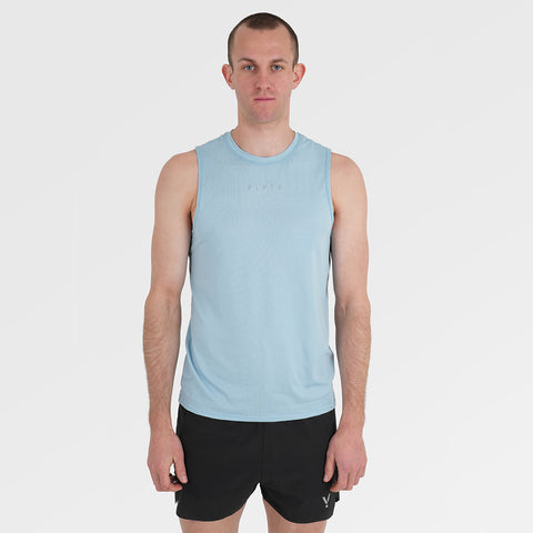 Mens Aeolus Core Running Singlet (Forget Me Not)