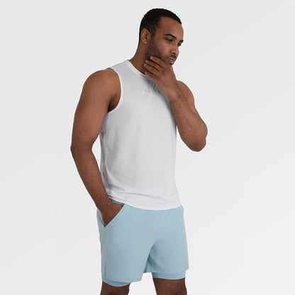 Mens Aeolus Core Running Singlet (White)