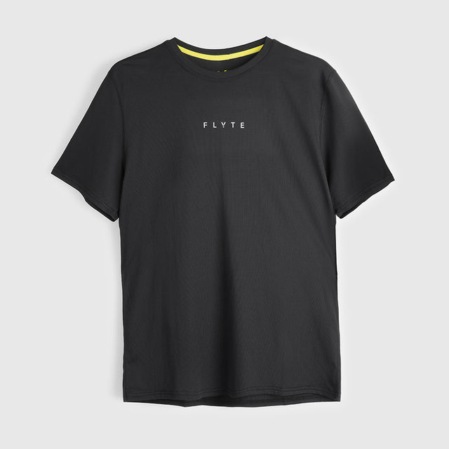 Mens Aeolus Core Running Tee (Black) #contain