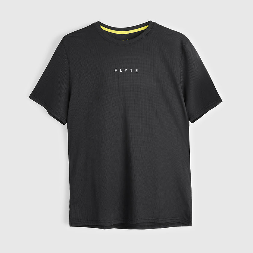 Mens Aeolus Core Running Tee (Black) #contain