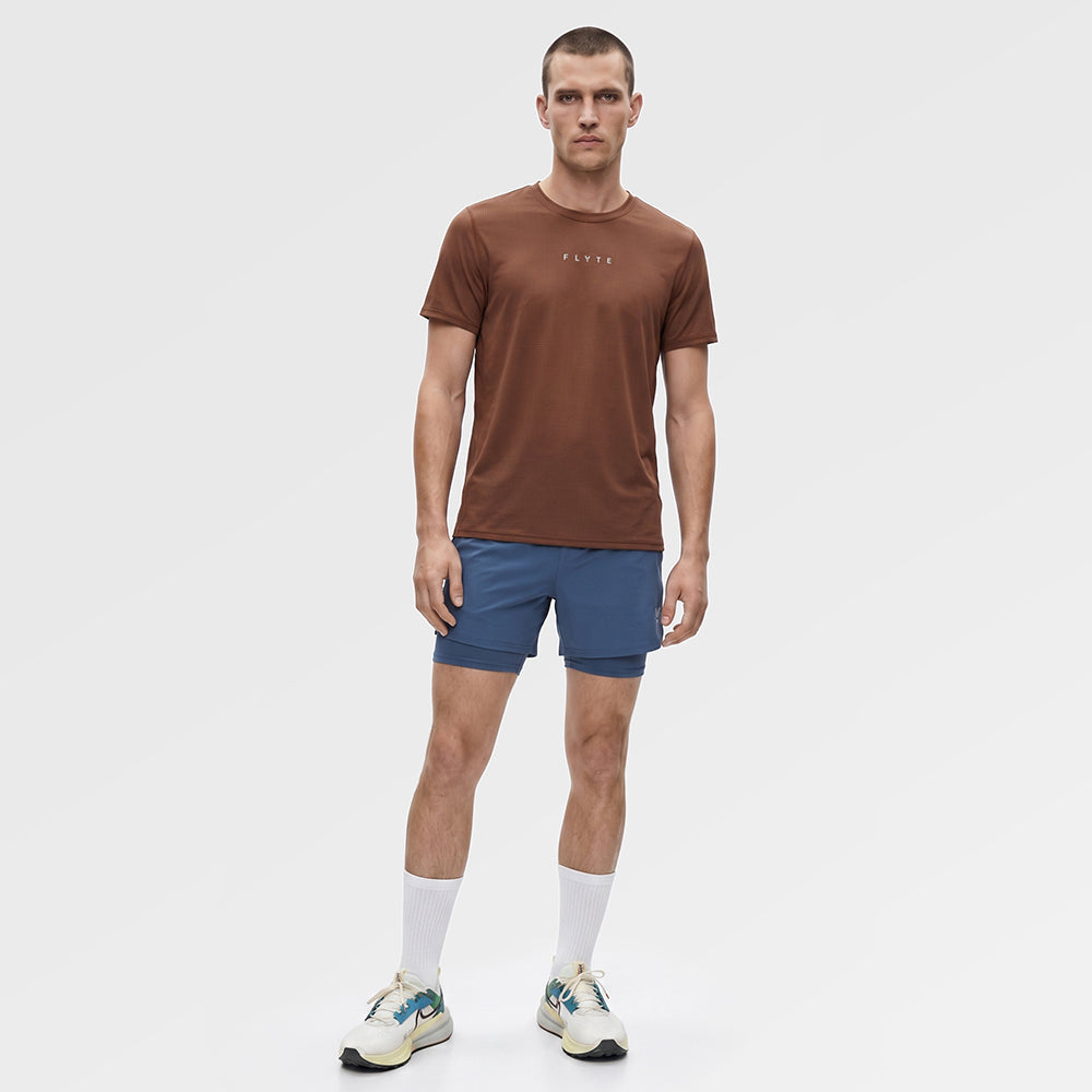 Mens Aeolus Core Running Tee (Emperador) ✦AI