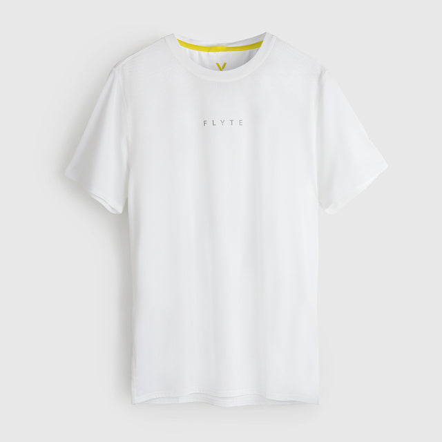 Mens Aeolus Core Running Tee (White) #contain