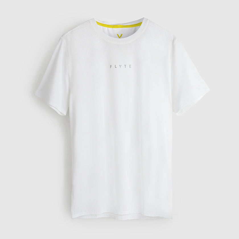 Mens Aeolus Core Running Tee (White) #contain