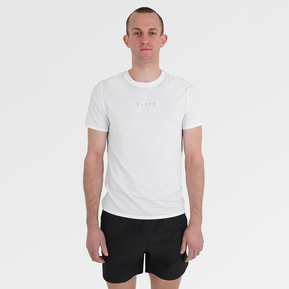 Mens Aeolus Core Running Tee (White)