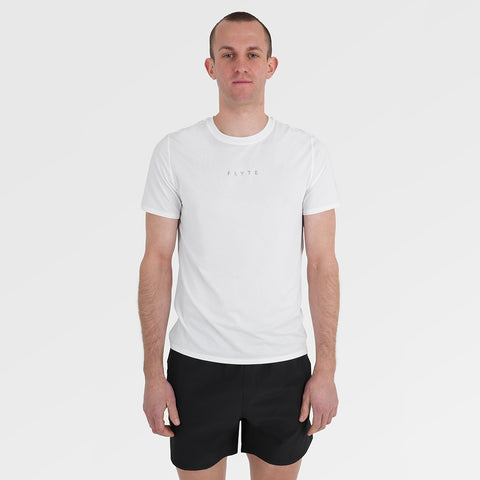 Mens Aeolus Core Running Tee (White)