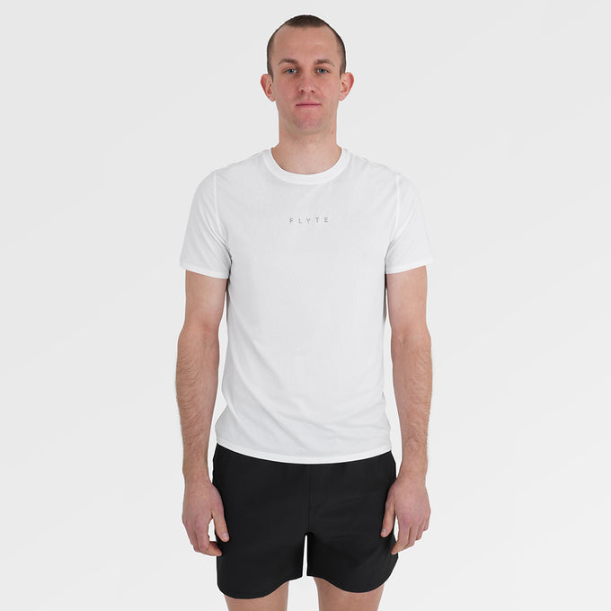 Mens Aeolus Core Running Tee (White)