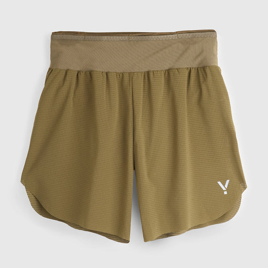 Mens Capella 5 Inch Lightweight Trail Shorts (Khaki) #contain