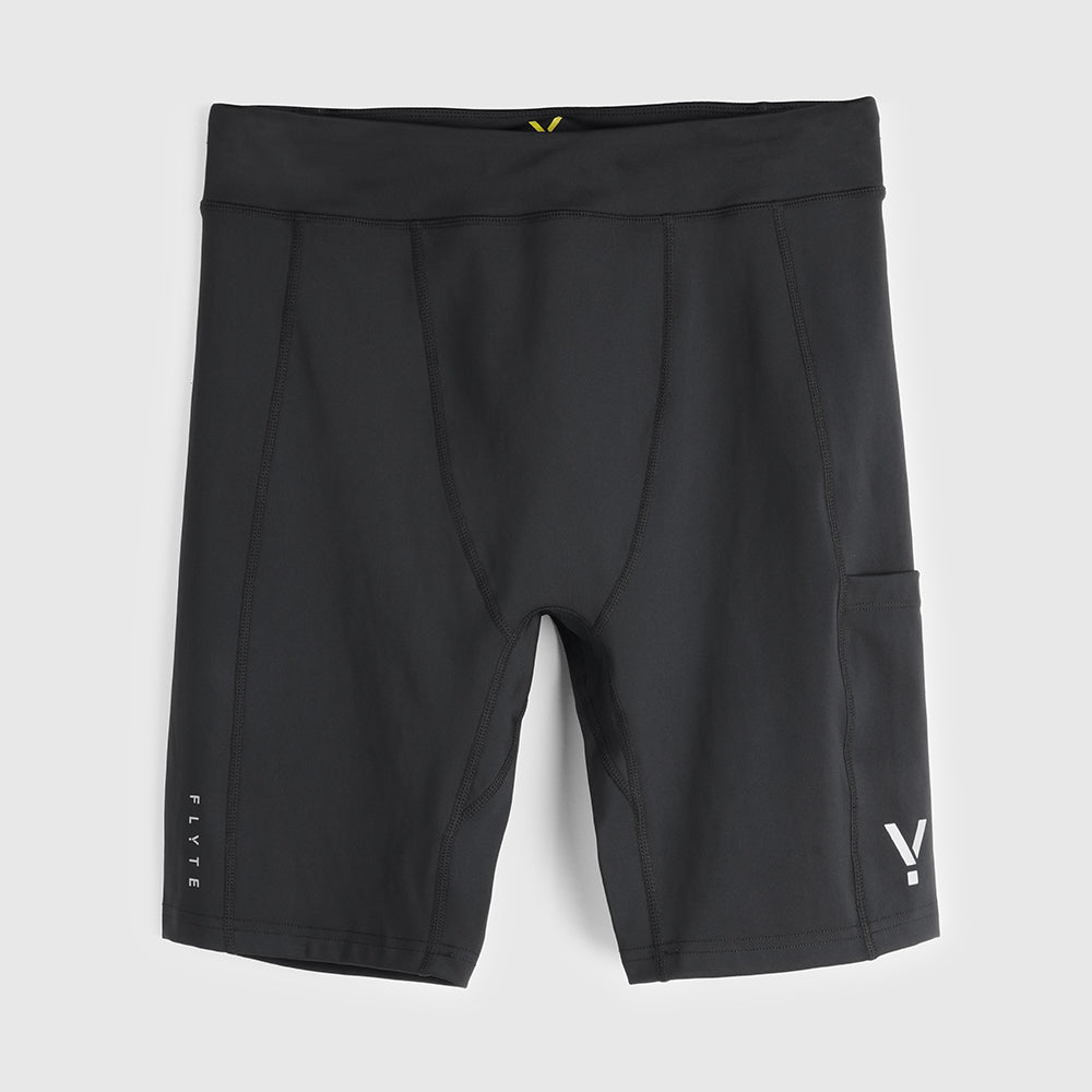 Mens Eurus Performance Running Half Tights (Black) #contain