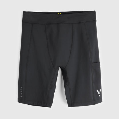 Mens Eurus Performance Running Half Tights (Black) #contain