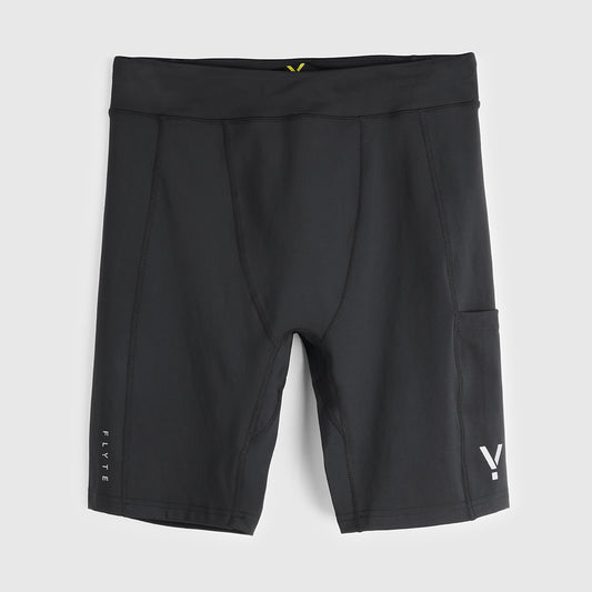 Mens Eurus Performance Running Half Tights (Black)