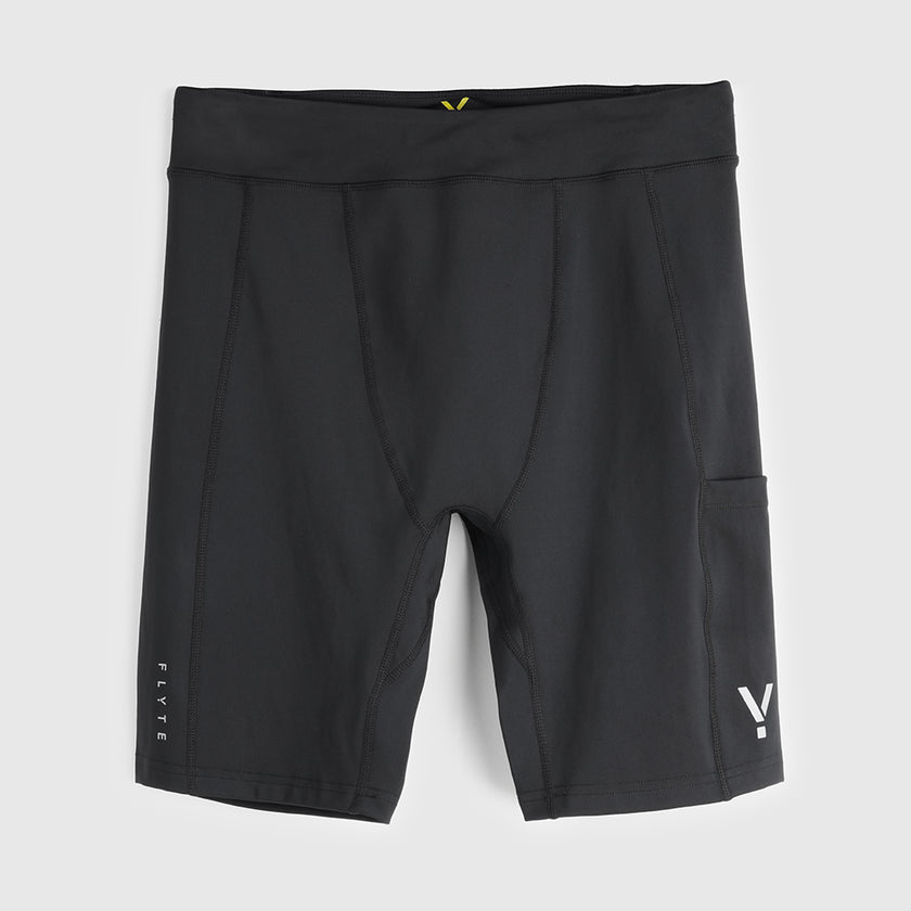 Mens Eurus Performance Running Half Tights (Black) #contain