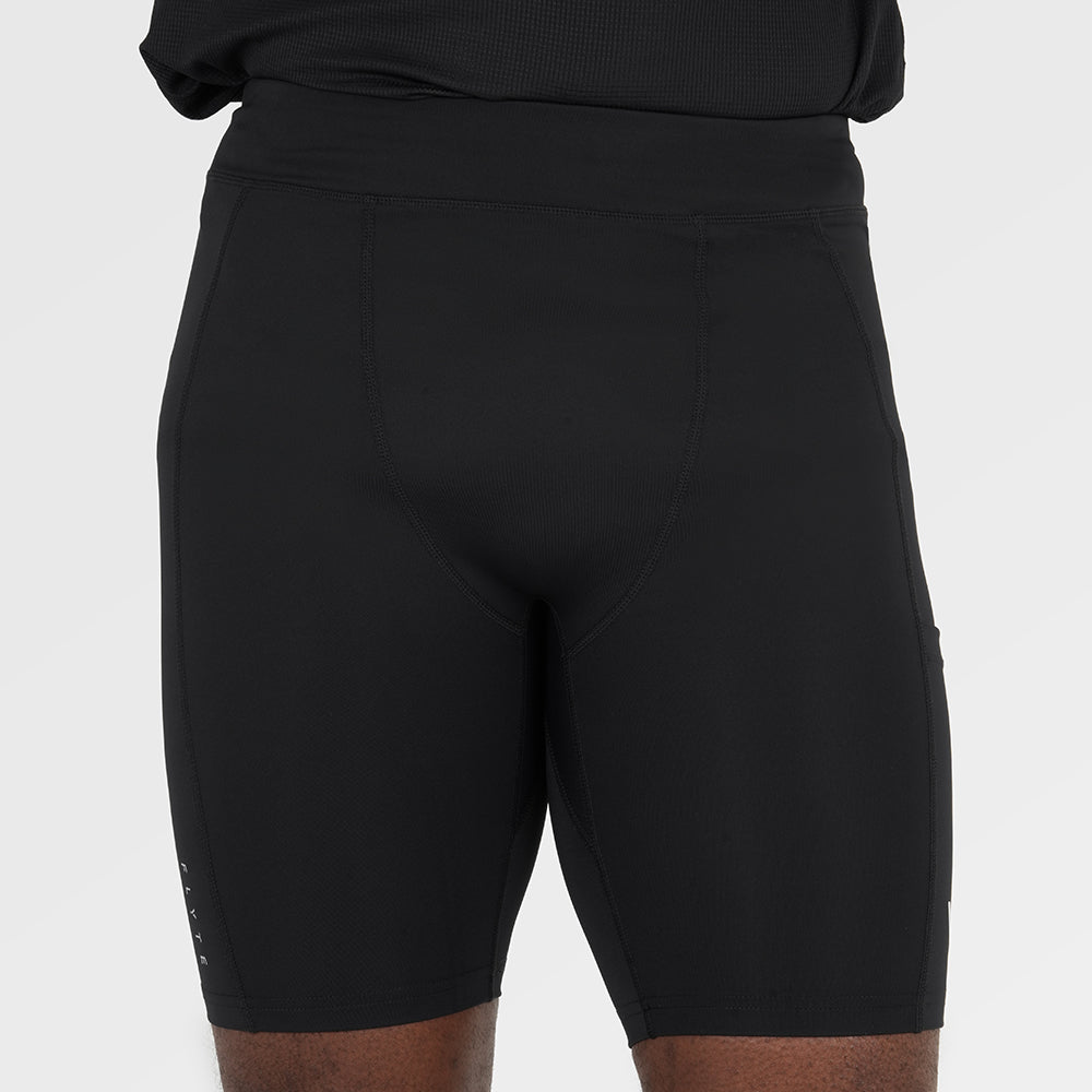 Mens Eurus Performance Running Half Tights (Black)